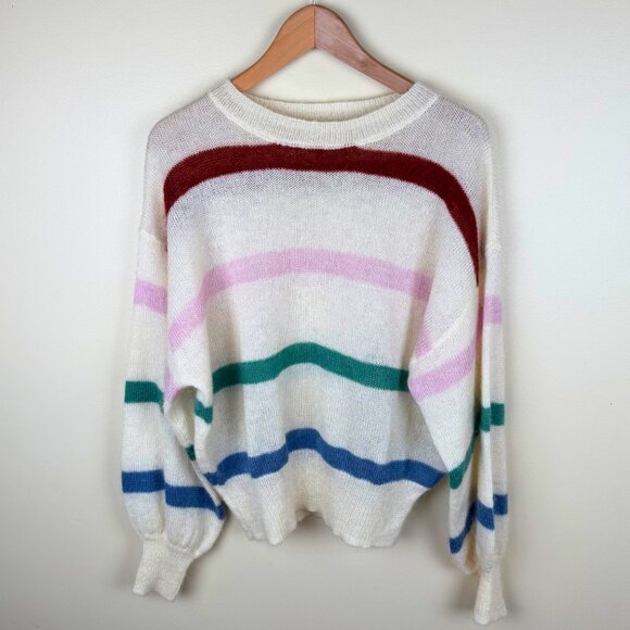 Anine Bing Striped Mohair Blend Sweater | Size Small - Picture 4 of 7